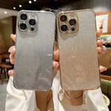 Gradient Glitter Bling Sparkling Clear Soft iPhone Case