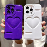 Cute 3D Love Heart Soft iPhone Case