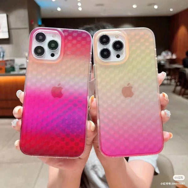 Gradient Glitter Bling Sparkling Shell Pattern Soft iPhone Case