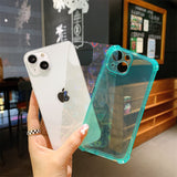 Luxury Laser Love Heart Clear Silicone Soft iPhone Case