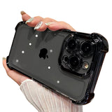 Crystal Electroplated Bumper Corner Protection Transparent Clear Soft Shockproof Cover Phone Case