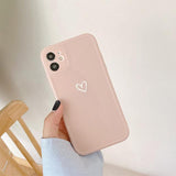 Love Heart Candy Color Soft Phone Case Back Cover for iPhone