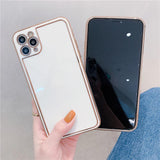 Luxury Solid Color Electroplating Soft Phone Case Back Cover for iPhone