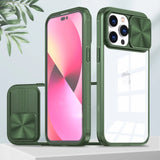 Colorful Slide Lens Camera Cover Protection Clear Soft iPhone Case