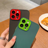 Candy Color Plating Camera Lens Protection Soft iPhone Case