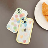 Cute Loveheart Camera Len Protector Silicone Shockproof Soft iPhone Case