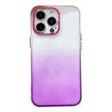 Gradient Color Metal Camera Clear Soft iPhone Case