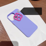 Candy Color Plating Camera Lens Protection Soft iPhone Case