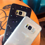 Glitter Sparkling Stars Transparent Soft TPU Samsung Case