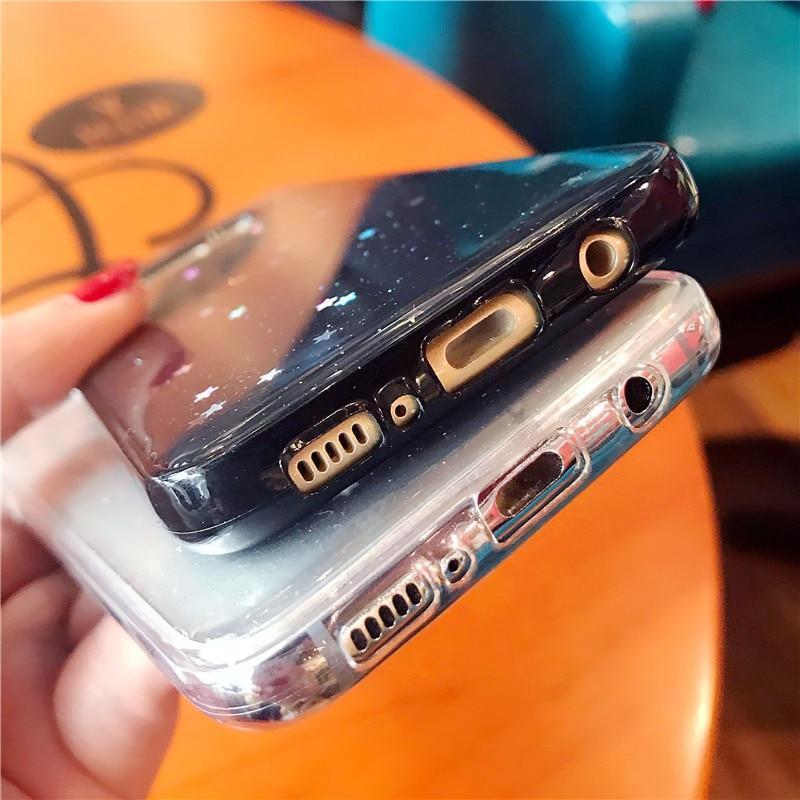 Glitter Sparkling Stars Transparent Soft TPU Samsung Case