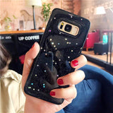 Glitter Sparkling Stars Transparent Soft TPU Samsung Case